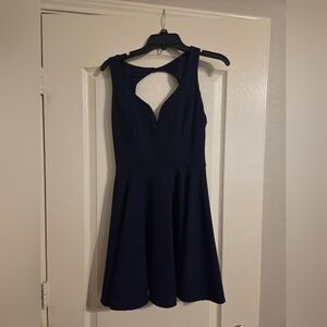 Navy Blue Sleeveless Dress